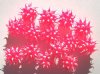 1 10mm Round Hot Pink & White Silicone Bead